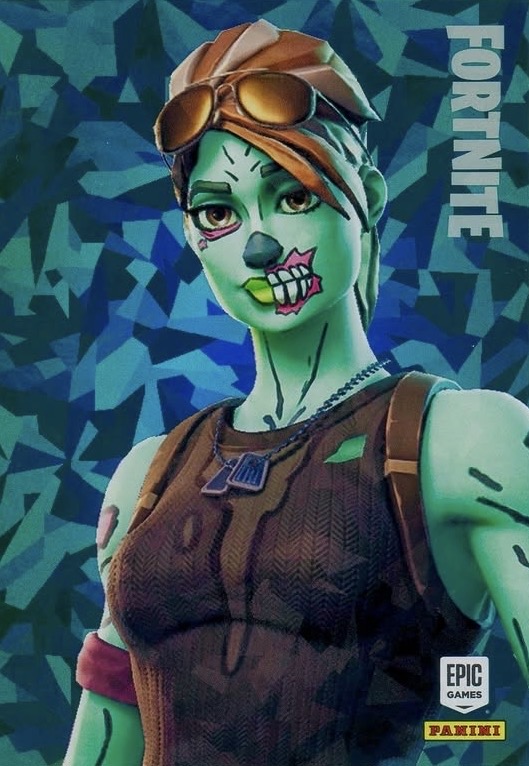 Panini Fortnite Ghoul Trooper cracked-ice card