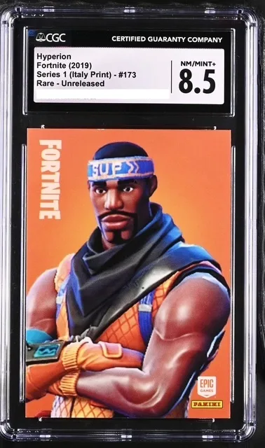 Panini Fortnite Hyperion design variation prototype card