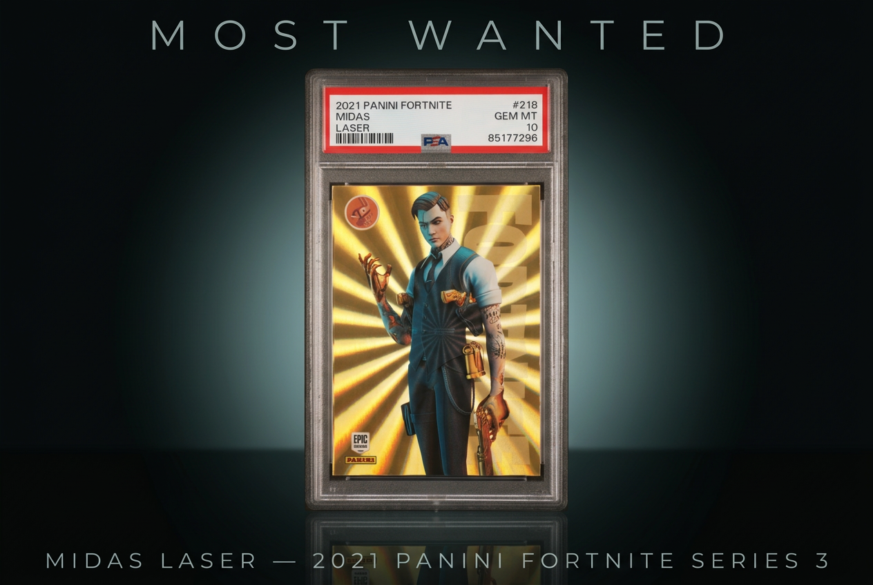 2021 Panini Fortnite Series 3 Midas #218 Laser parallel graded card
